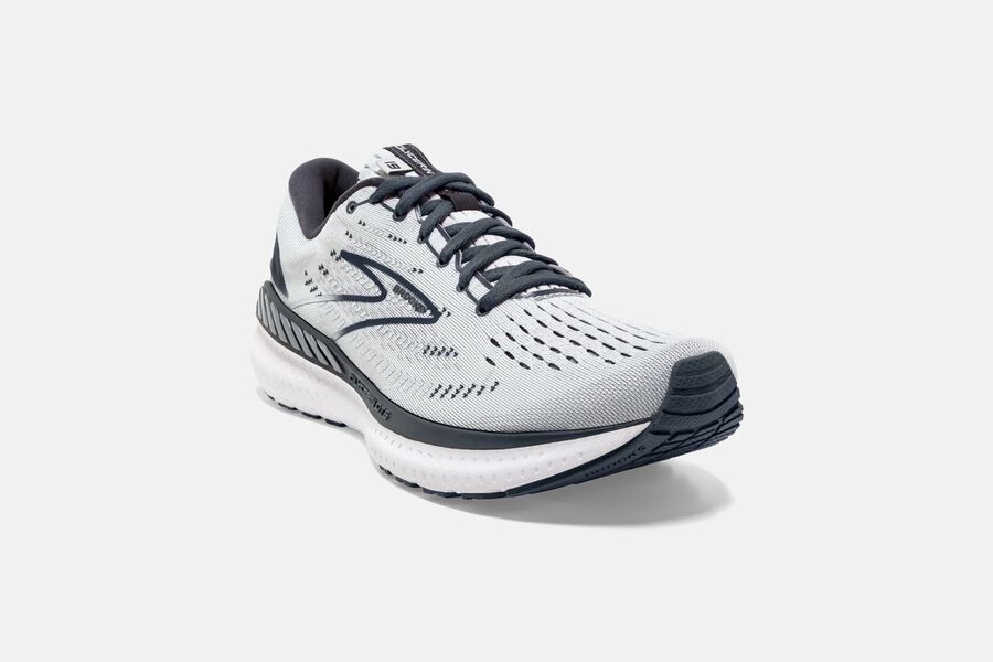 Glycerin GTS 19 Road Brooks Running Shoes NZ Womens - White/Grey - EJSYDV-923